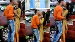 Image of Romantic Couples Share a Kiss in Public Square-Linkdebhai.club